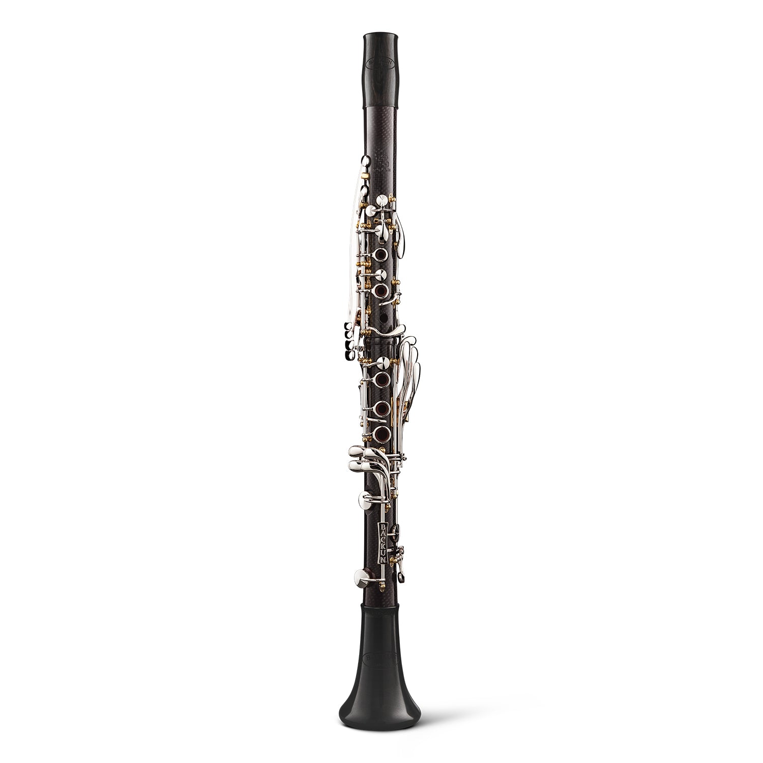 backun-a-clarinet-CG-carbon-grenadilla-silver-with-gold-posts-front