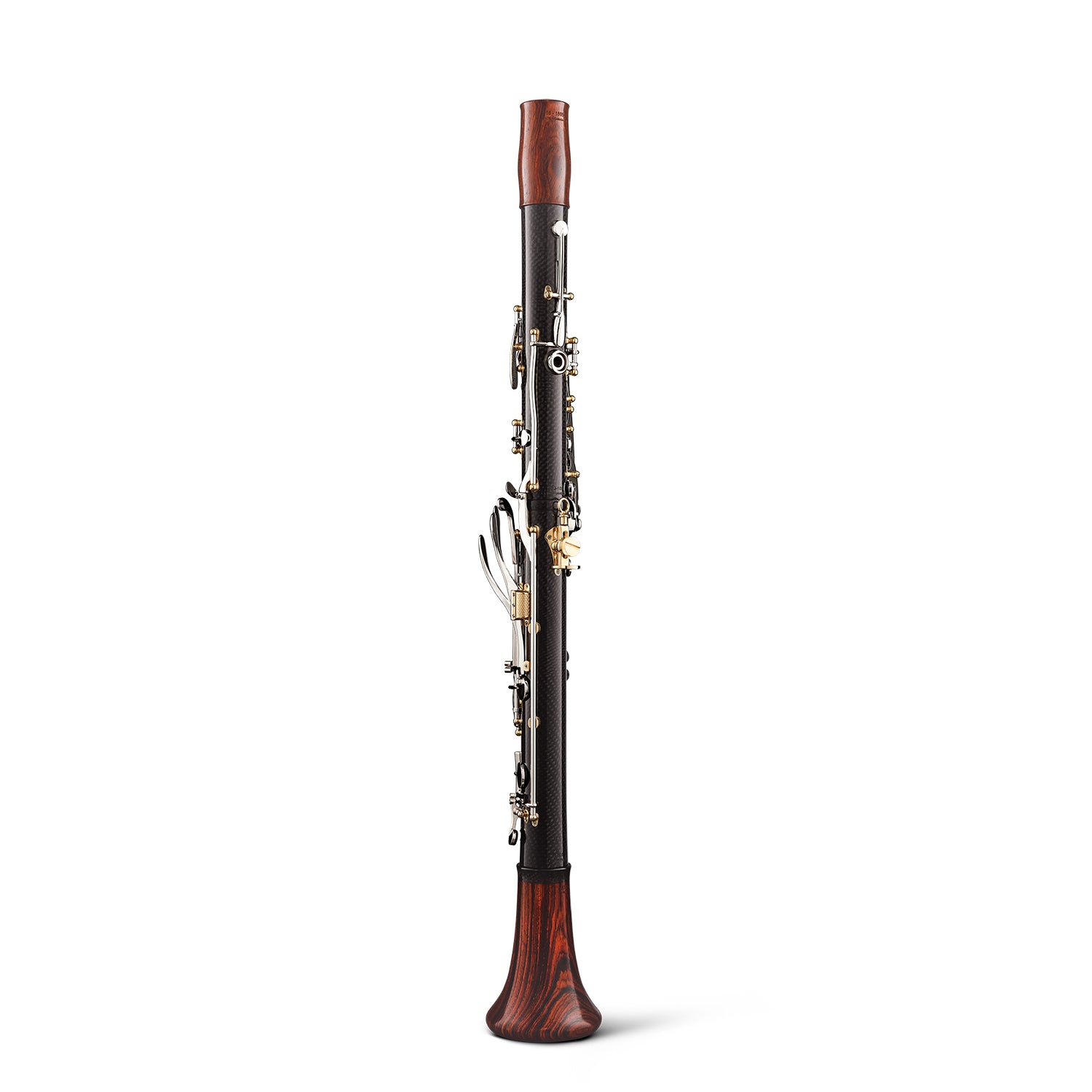 backun-bb-clarinet-CG-carbon-cocobolo-silver-with-gold-posts-back
