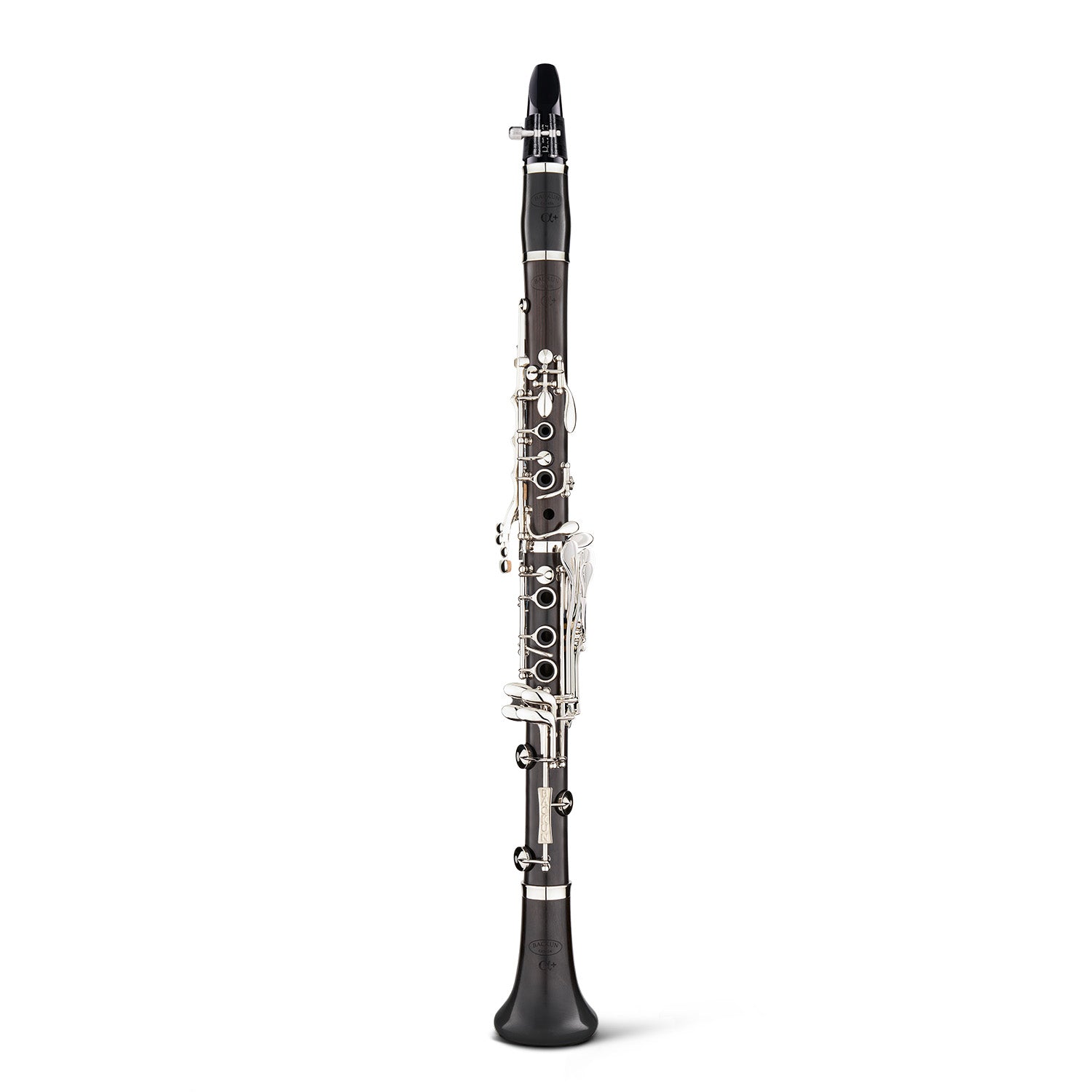 backun-bb-clarinet-alpha-plus-silver-with-eb-key-with-protege-mouthpiece-and-rovner-front