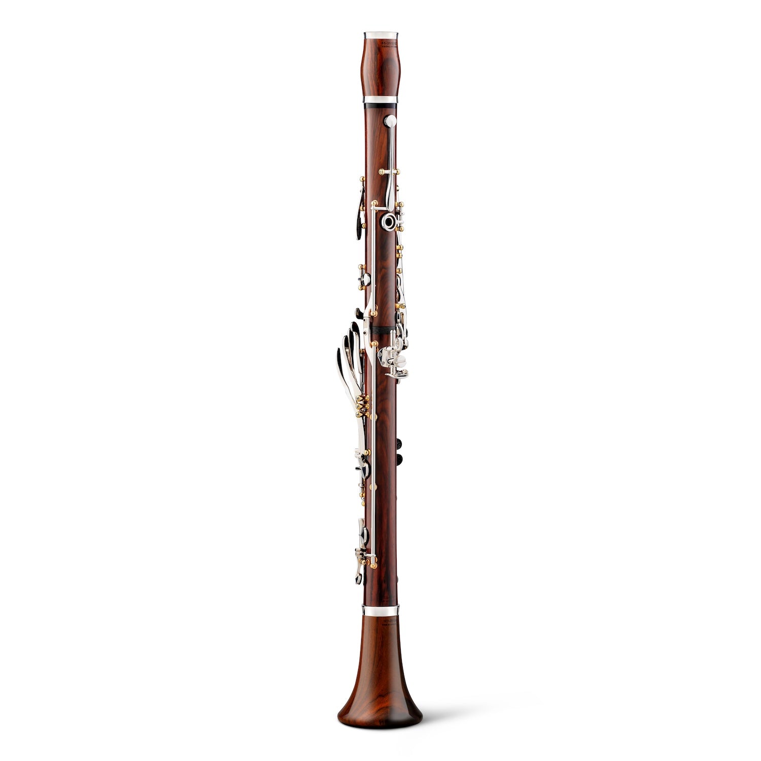 backun-a-clarinet-essence-cocobolo-synthetic-liner-f-vent-silver-with-gold-posts-back