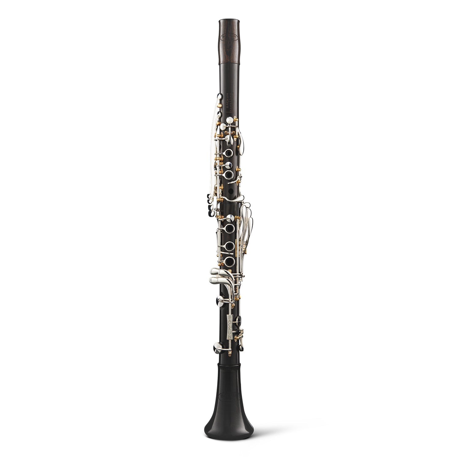 backun-a-clarinet-lumiere-grenadilla-silver-with-gold-posts-front