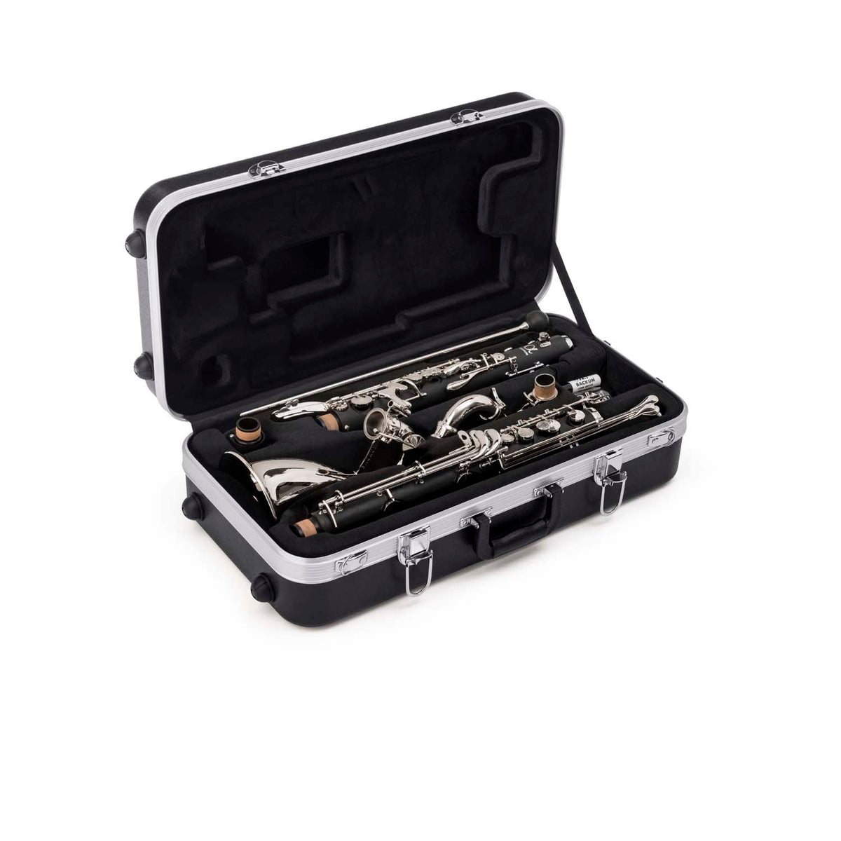 backun-bass-clarinet-alpha-low-eb-ABS-compact-case-open-with-alpha-low-eb-silver