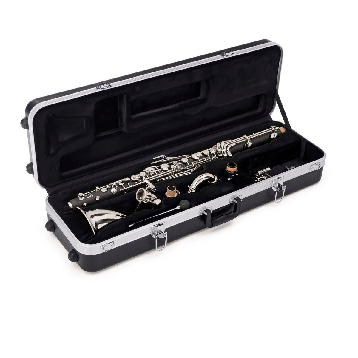 backun-bass-clarinet-alpha-low-eb-ABS-long-case-open-with-alpha-low-eb-silver