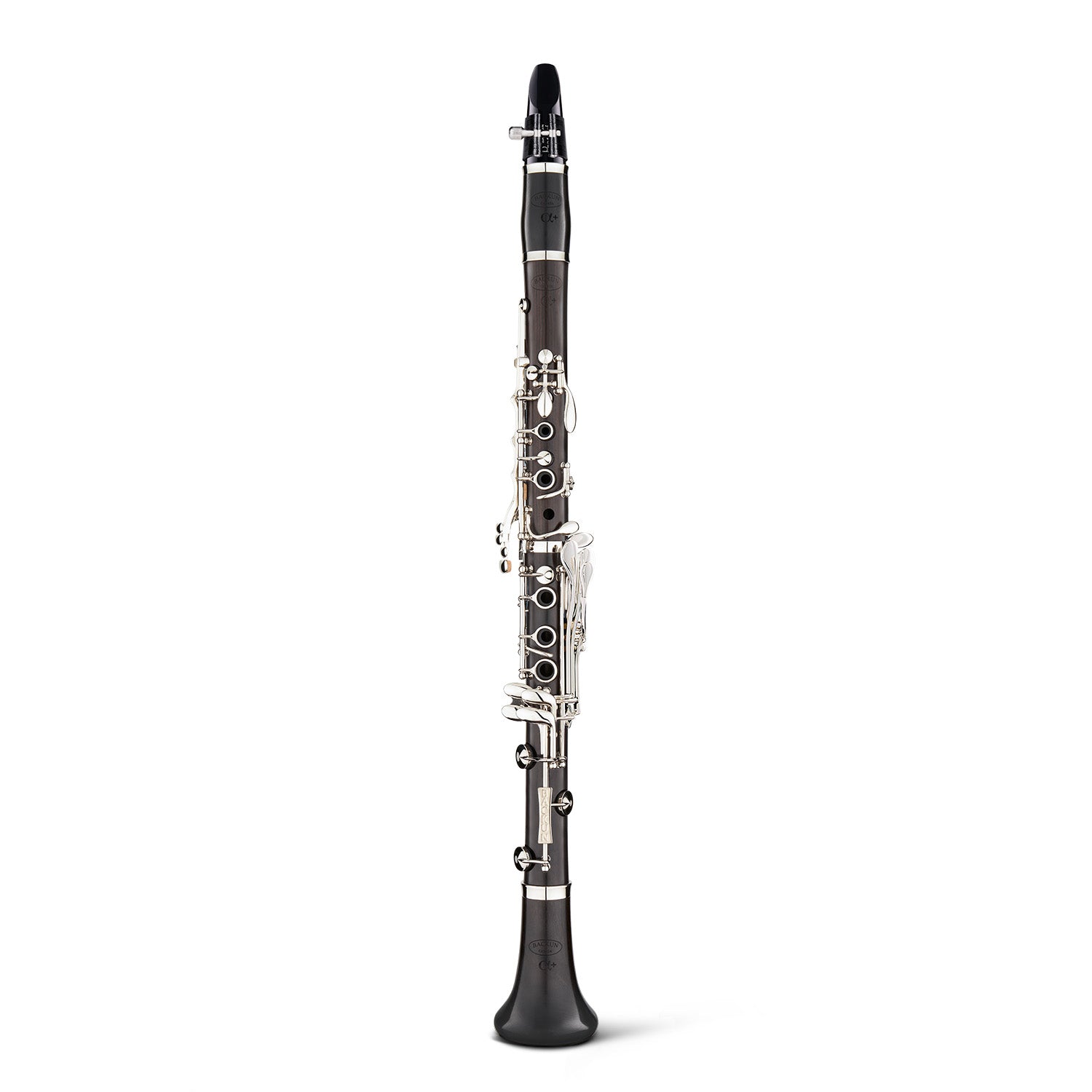 backun-bb-clarinet-alpha-plus-silver-with-eb-key-with-protege-mouthpiece-and-rovner-front