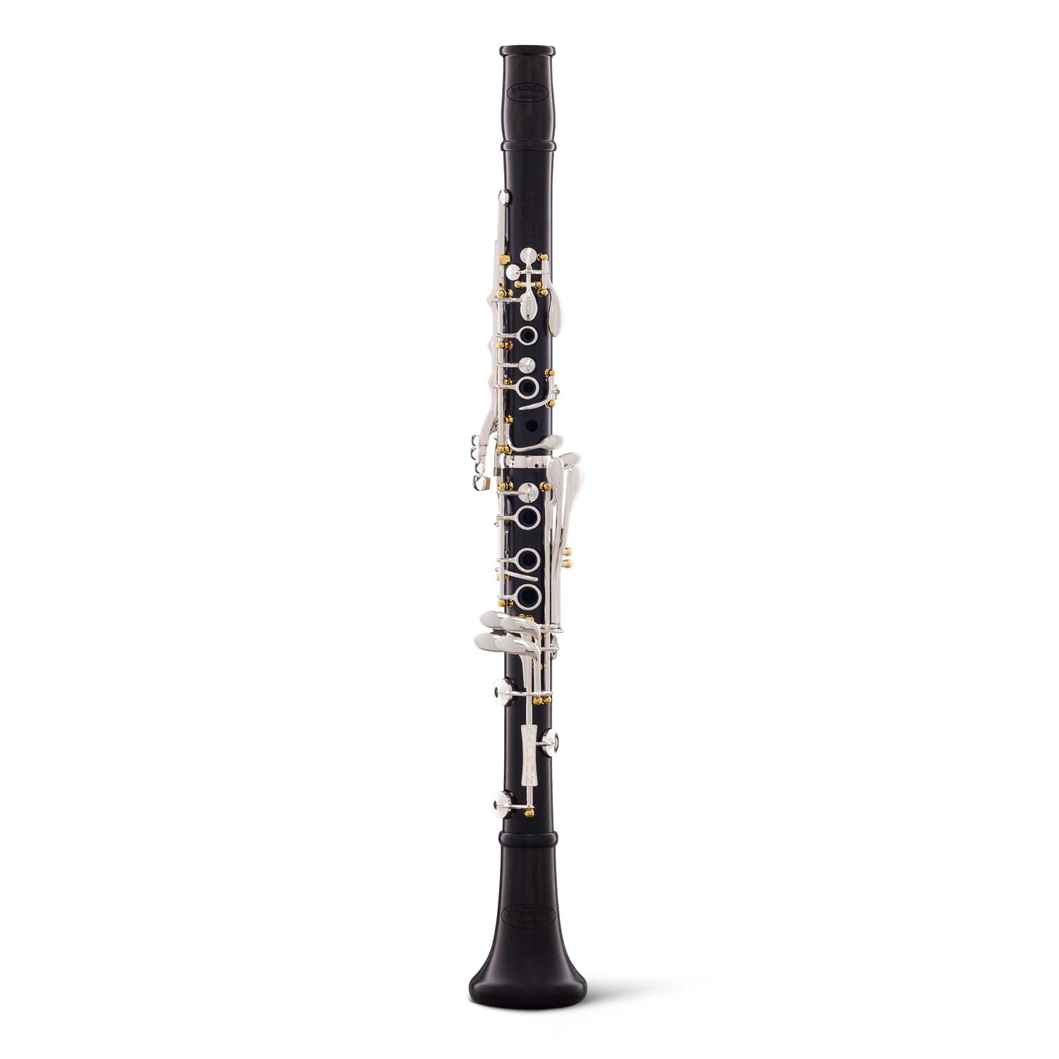 backun-bb-clarinet-protege-grenadilla-silver-with-gold-posts-front