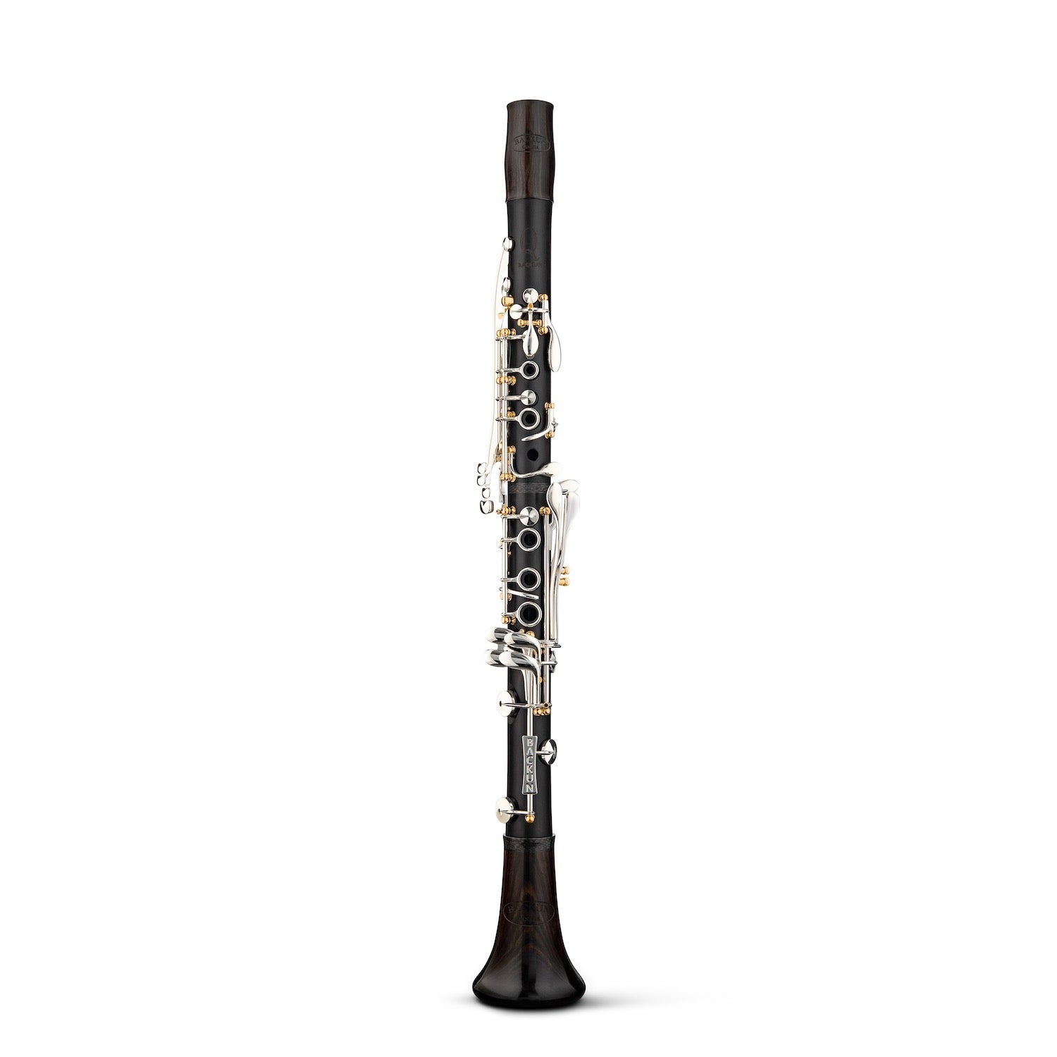 backun-bb-clarinet-Q-series-grenadilla-silver-with-gold-posts-front