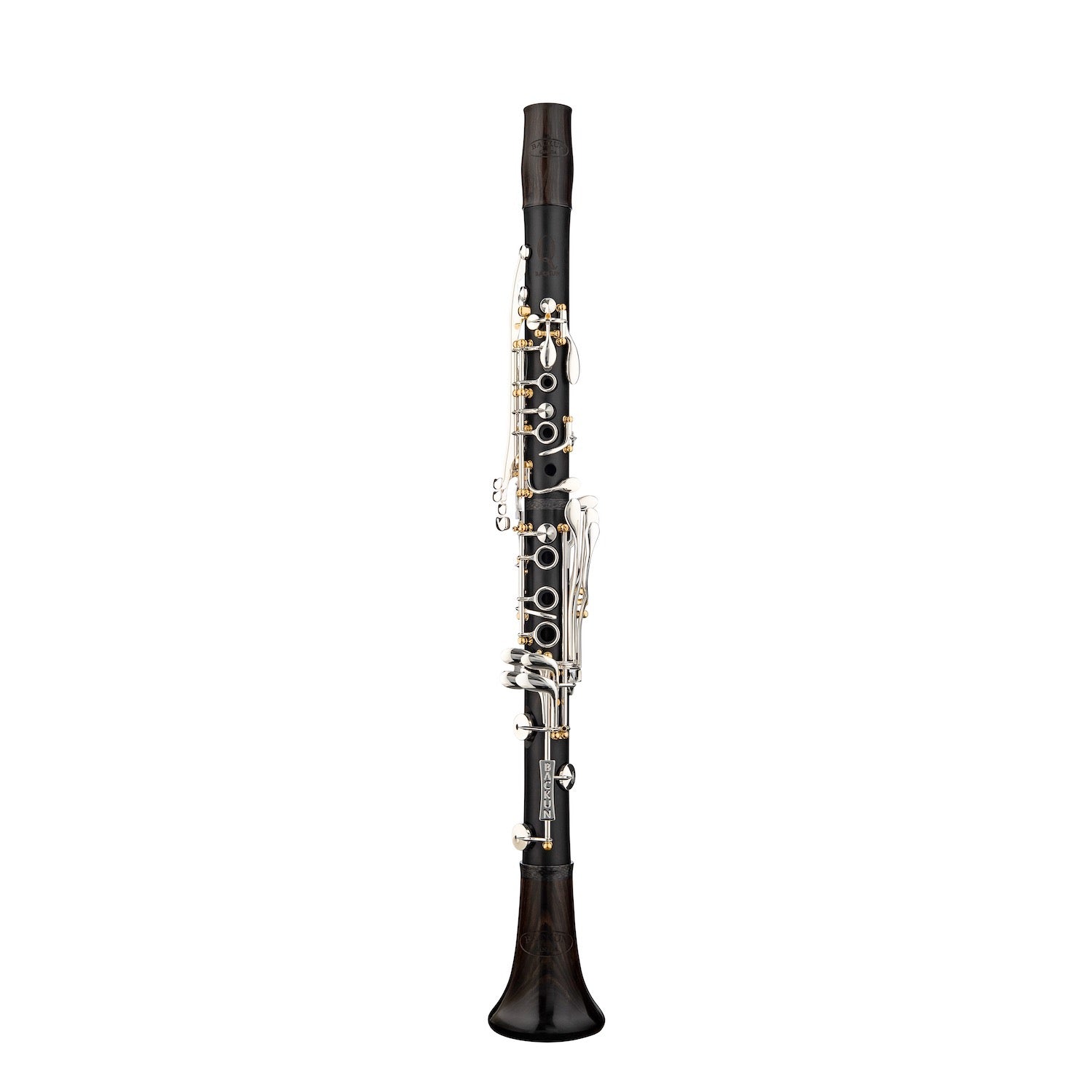 backun-bb-clarinet-Q-series-grenadilla-silver-with-gold-posts-with-eb-lever-front
